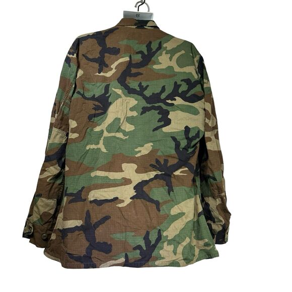 Vintage Army Nato 8090/9404 Large Long Military Button Down Camo Patches Jacket - Picture 2 of 6